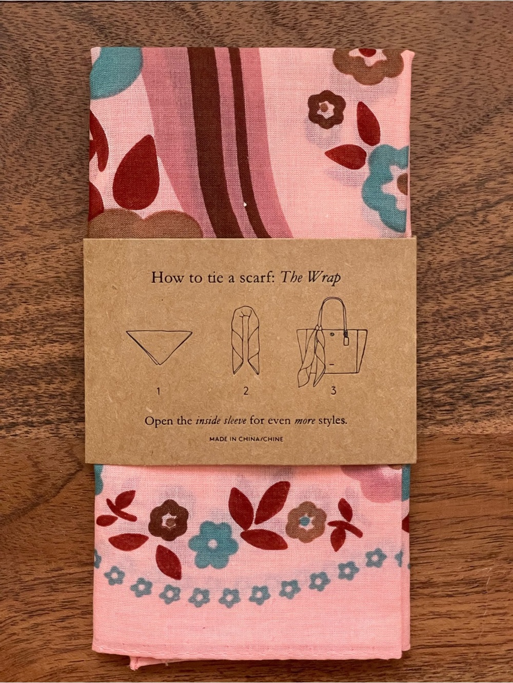 COACH Pink Cotton Tea Rose 1941 Bandana - Picture 4 of 5
